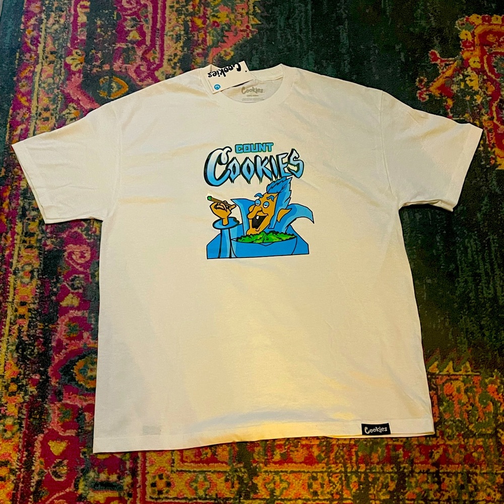 XL Count Cookies Men’s Tee white new with tags